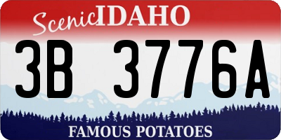 ID license plate 3B3776A