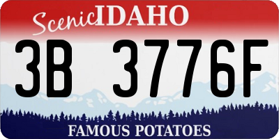 ID license plate 3B3776F