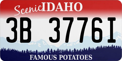 ID license plate 3B3776I
