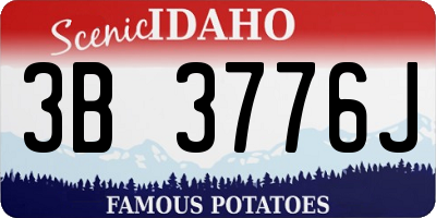ID license plate 3B3776J