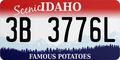 ID license plate 3B3776L