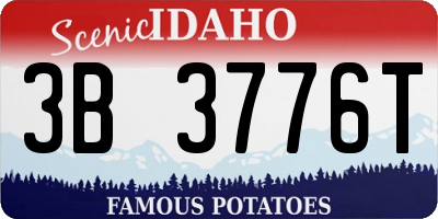 ID license plate 3B3776T