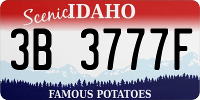 ID license plate 3B3777F