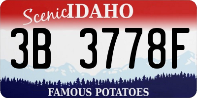 ID license plate 3B3778F