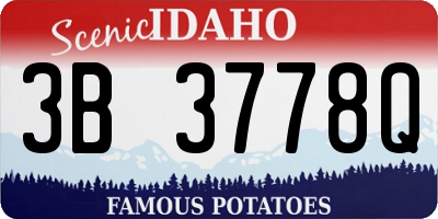 ID license plate 3B3778Q