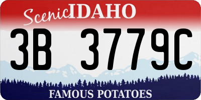 ID license plate 3B3779C