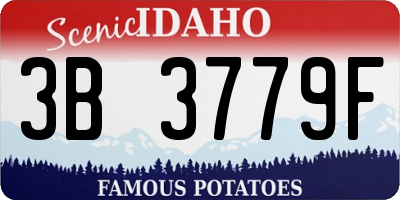ID license plate 3B3779F