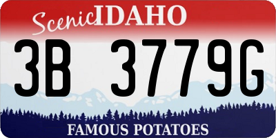 ID license plate 3B3779G