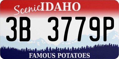 ID license plate 3B3779P