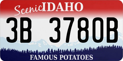 ID license plate 3B3780B
