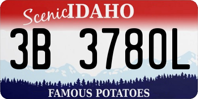 ID license plate 3B3780L
