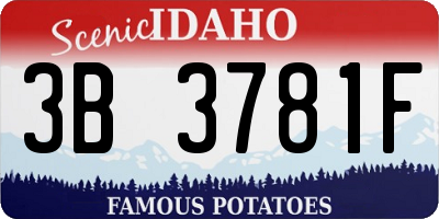 ID license plate 3B3781F