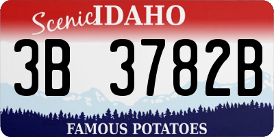 ID license plate 3B3782B