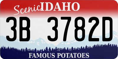 ID license plate 3B3782D