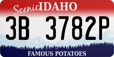 ID license plate 3B3782P