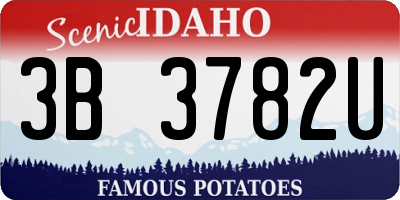 ID license plate 3B3782U