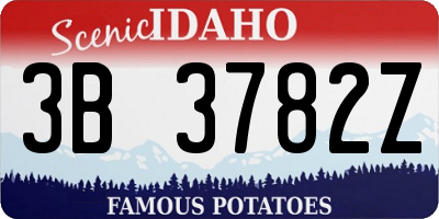 ID license plate 3B3782Z