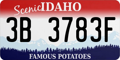 ID license plate 3B3783F