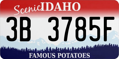 ID license plate 3B3785F