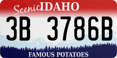 ID license plate 3B3786B