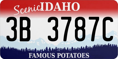 ID license plate 3B3787C