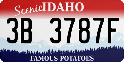 ID license plate 3B3787F