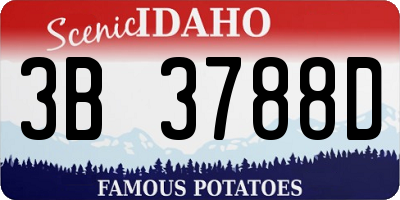 ID license plate 3B3788D