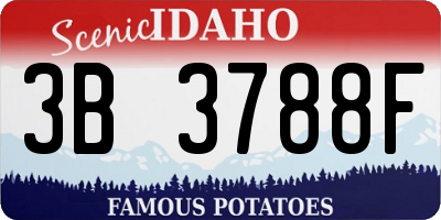 ID license plate 3B3788F