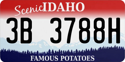ID license plate 3B3788H