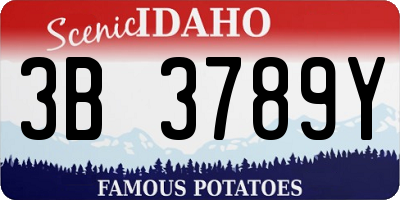 ID license plate 3B3789Y