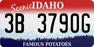 ID license plate 3B3790G