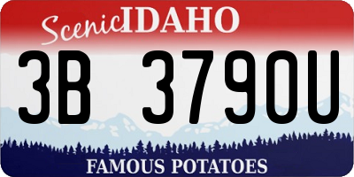 ID license plate 3B3790U