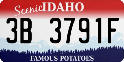 ID license plate 3B3791F