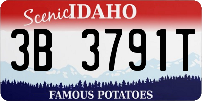 ID license plate 3B3791T
