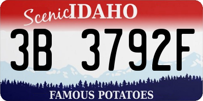 ID license plate 3B3792F
