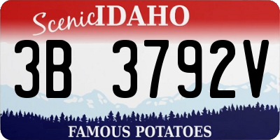 ID license plate 3B3792V