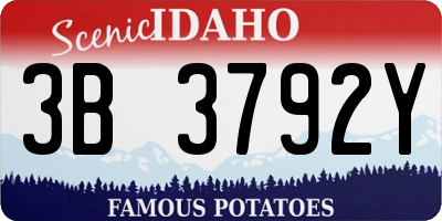 ID license plate 3B3792Y