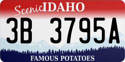 ID license plate 3B3795A