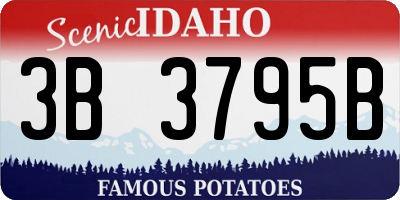 ID license plate 3B3795B