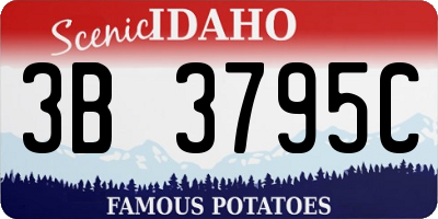 ID license plate 3B3795C