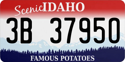 ID license plate 3B3795O