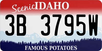 ID license plate 3B3795W