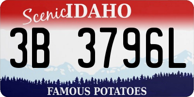 ID license plate 3B3796L