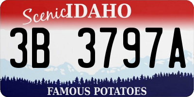 ID license plate 3B3797A