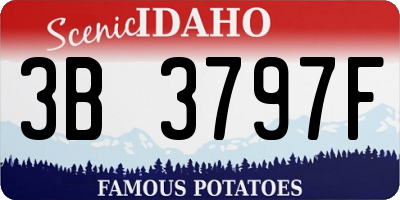 ID license plate 3B3797F