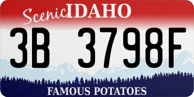 ID license plate 3B3798F