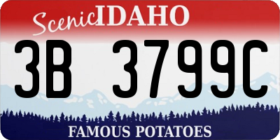 ID license plate 3B3799C