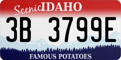 ID license plate 3B3799E