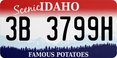 ID license plate 3B3799H