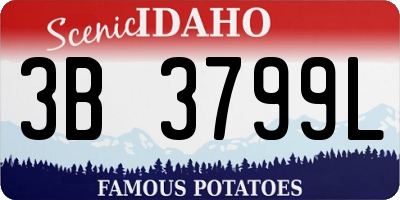 ID license plate 3B3799L
